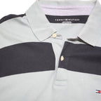 POLO RALPH LAUREN Mens Blue & Black Striped Long Sleeve Polo Shirt XL Cotton