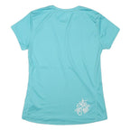 NIKE Womens Blue Kiss My Race Graphic T-Shirt M Short Sleeve Crew Neck