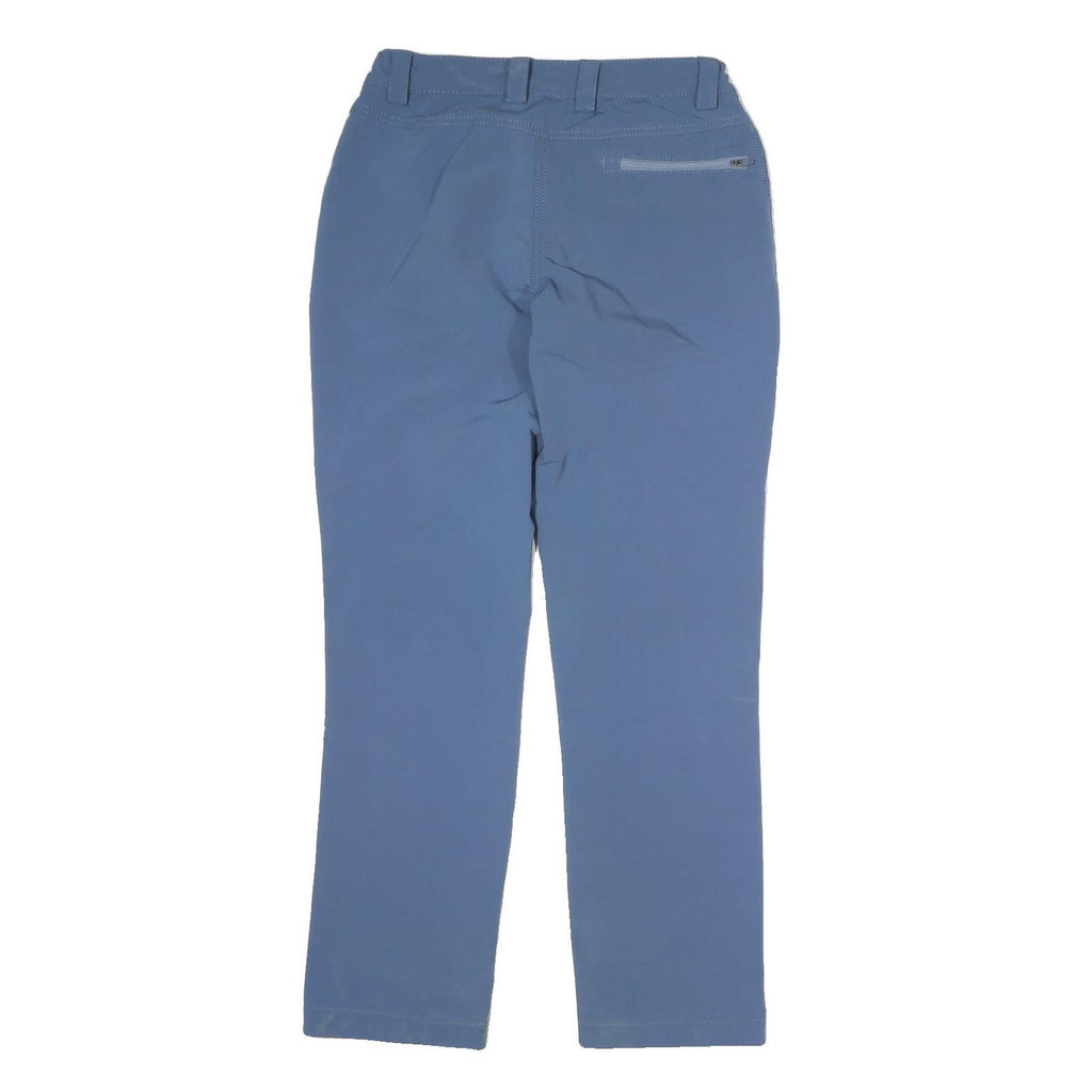CRANE Mens Polyester Blue Regular Fit Straight Leg Trousers W28 L29 Casual Wear