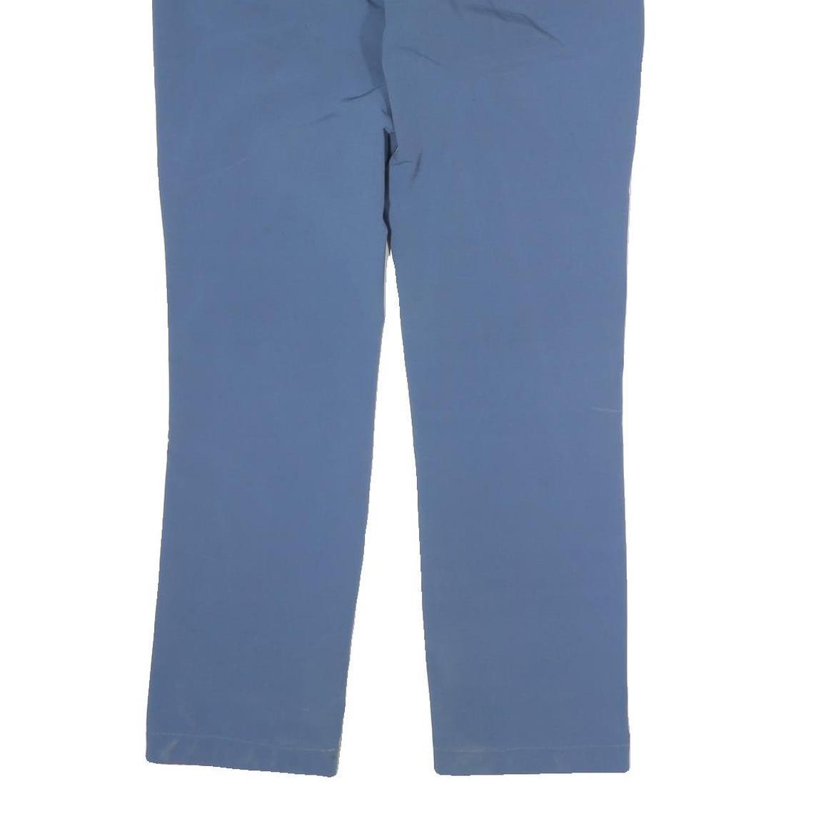 CRANE Mens Polyester Blue Regular Fit Straight Leg Trousers W28 L29 Casual Wear
