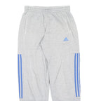 ADIDAS Mens Joggers Grey & Blue Slim Tapered M W30 L30 Cotton Blend Athletic