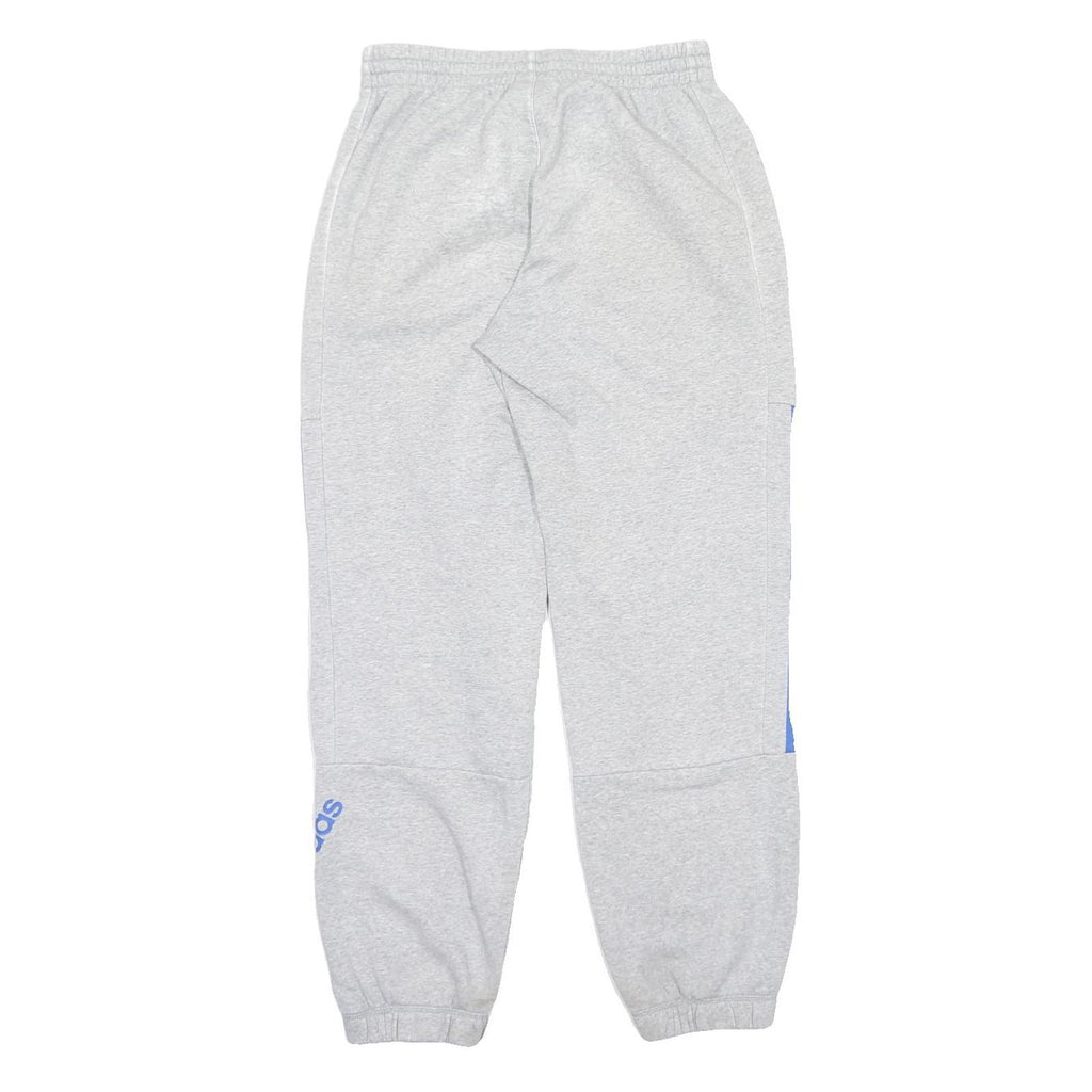 ADIDAS Mens Joggers Grey & Blue Slim Tapered M W30 L30 Cotton Blend Athletic