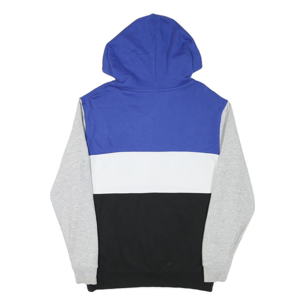 NBA Mens Blue Grey & Black Golden State Half Zip Hoodie S Cotton Blend