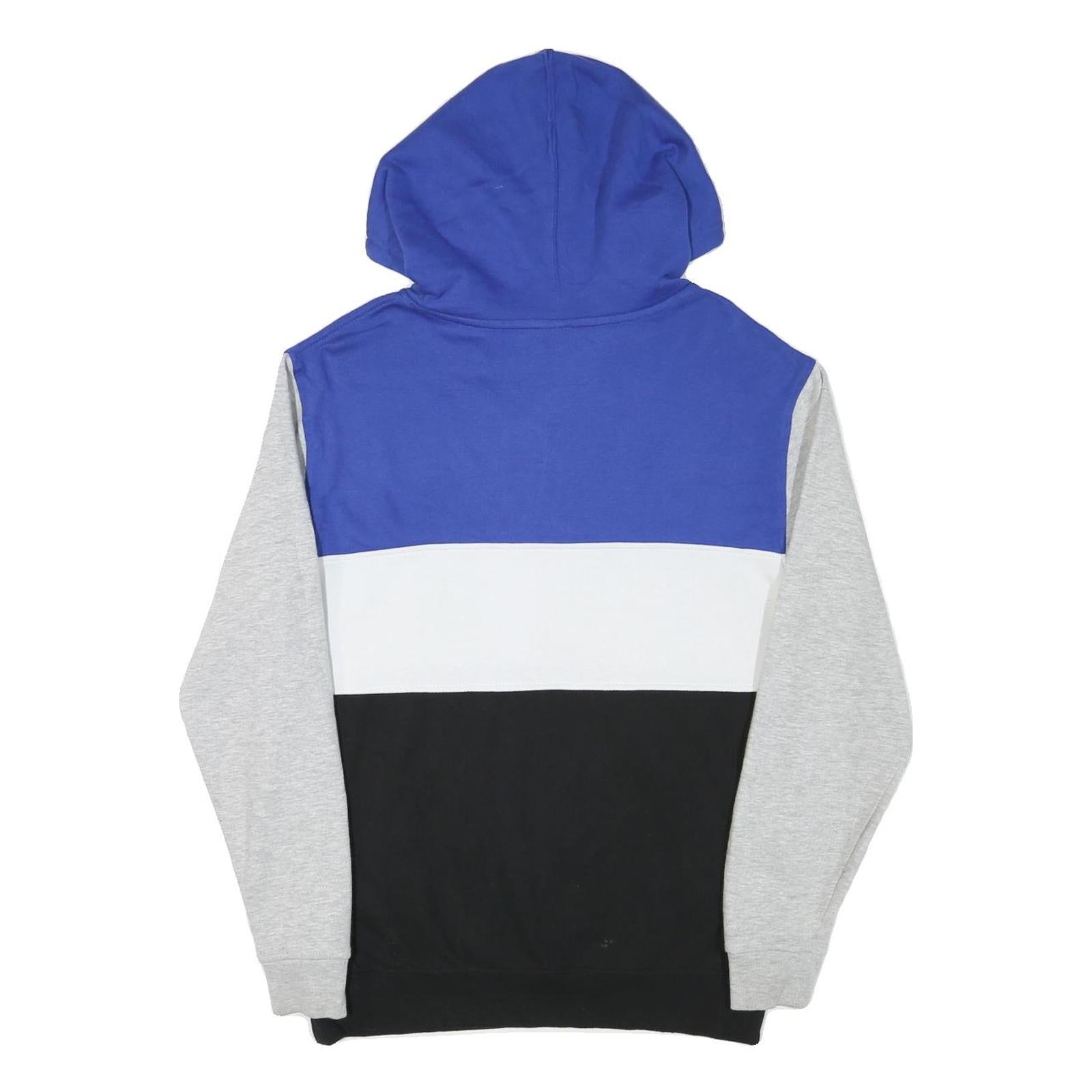 NBA Mens Blue Grey & Black Golden State Half Zip Hoodie S Cotton Blend