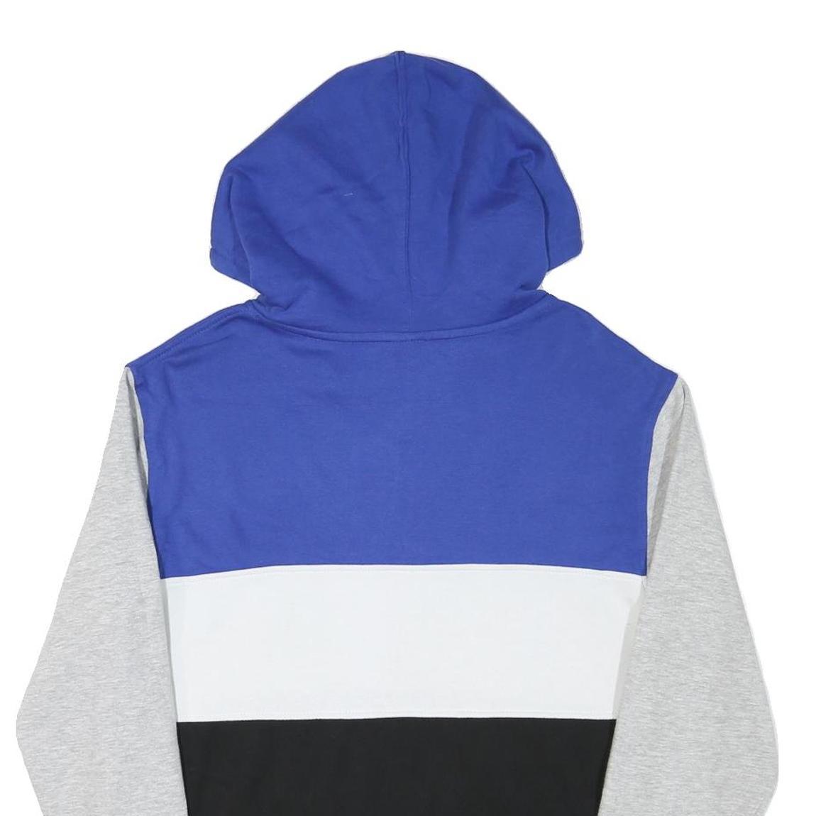 NBA Mens Blue Grey & Black Golden State Half Zip Hoodie S Cotton Blend