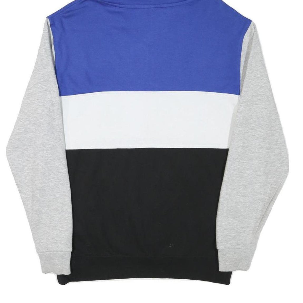 NBA Mens Blue Grey & Black Golden State Half Zip Hoodie S Cotton Blend