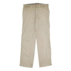 TOM TAILOR Mens Cotton Beige Regular Fit Straight Trousers W33 L34 Casual