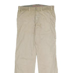 TOM TAILOR Mens Cotton Beige Regular Fit Straight Trousers W33 L34 Casual