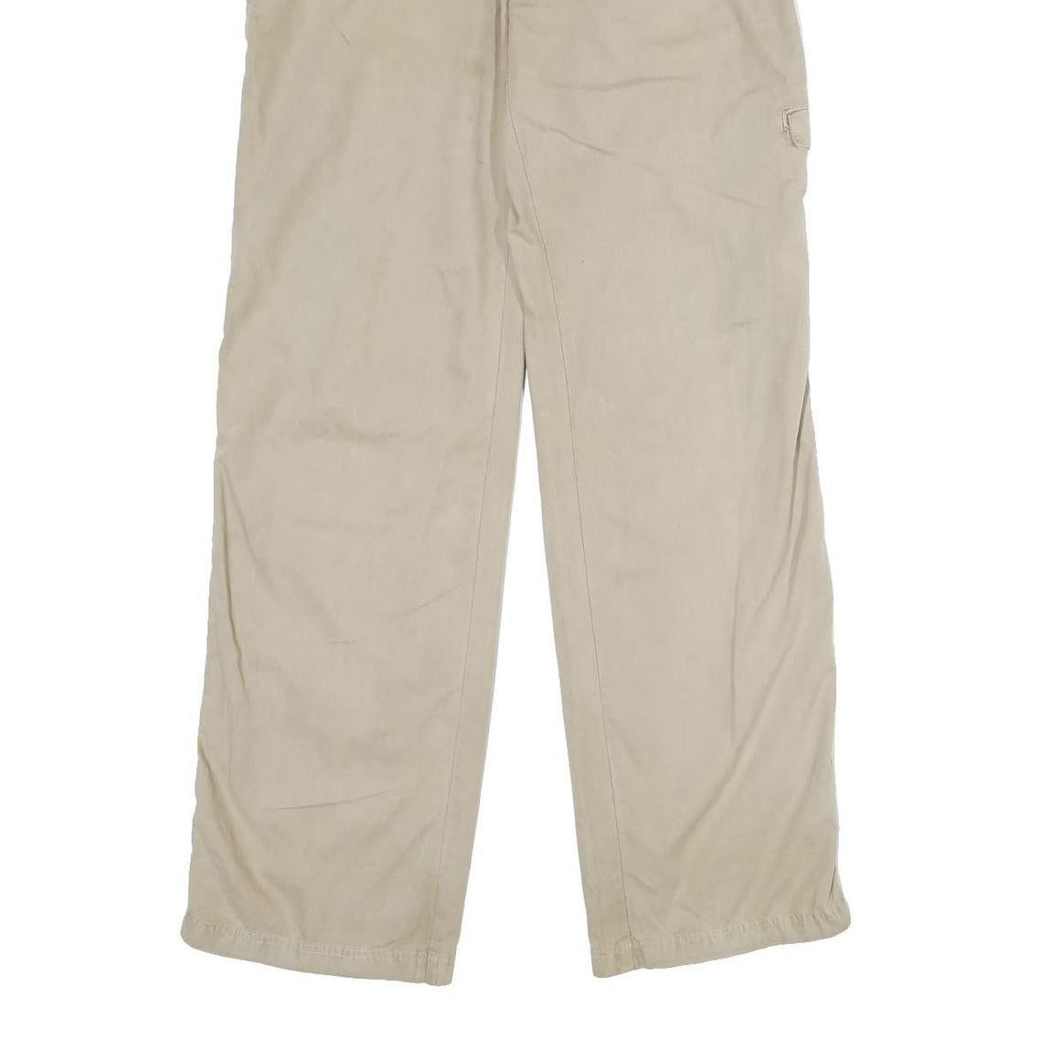 TOM TAILOR Mens Cotton Beige Regular Fit Straight Trousers W33 L34 Casual