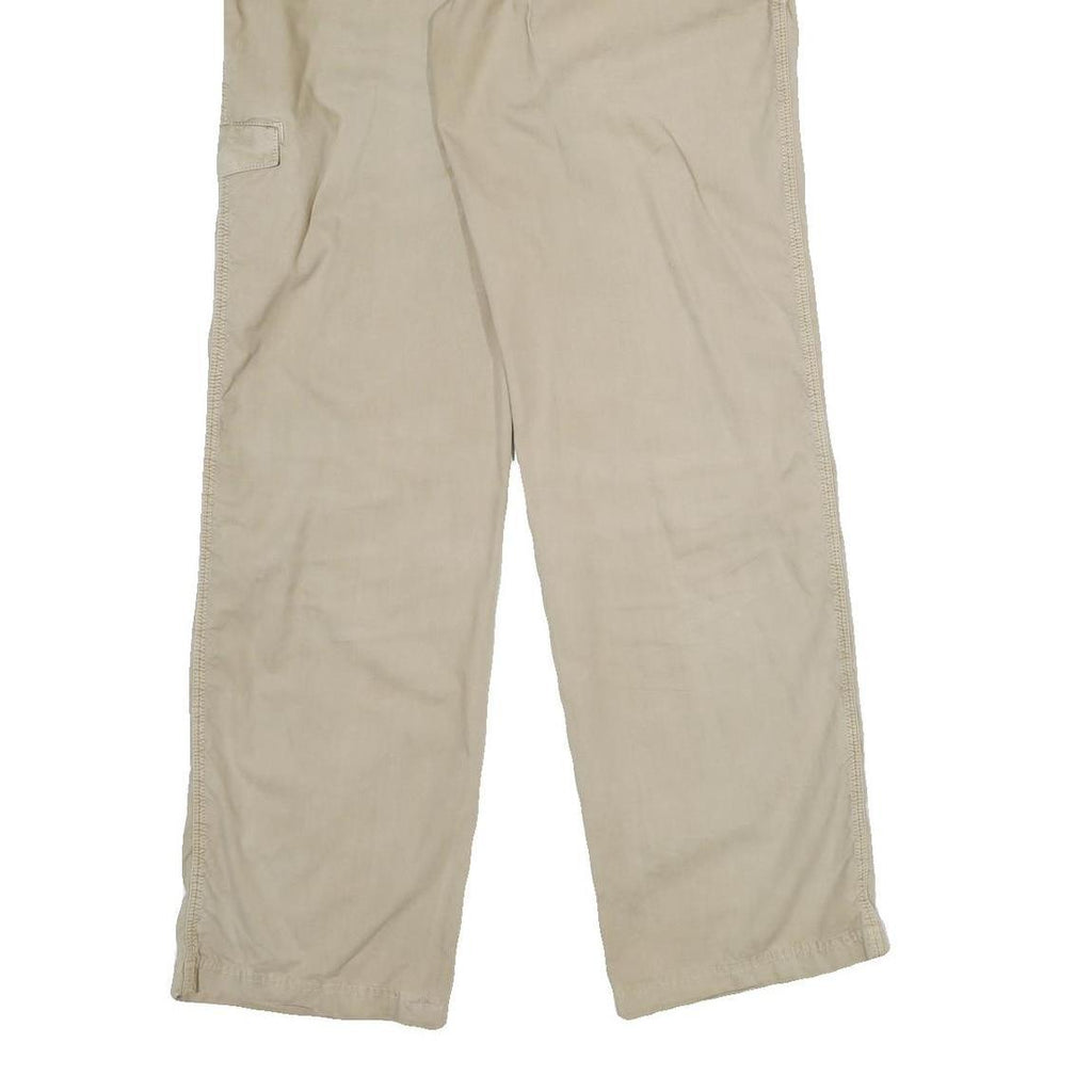 TOM TAILOR Mens Cotton Beige Regular Fit Straight Trousers W33 L34 Casual