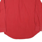 TOMMY HILFIGER Mens Red Cotton Blend Shirt L Button Down Classic Fit Casual