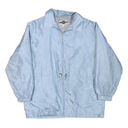 OUT BROOK Mens Blue Casual Jacket L Polyester Blend Plain Zip Comfortable Long