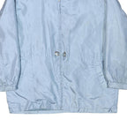 OUT BROOK Mens Blue Casual Jacket L Polyester Blend Plain Zip Comfortable Long