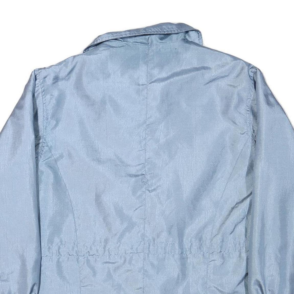 OUT BROOK Mens Blue Casual Jacket L Polyester Blend Plain Zip Comfortable Long