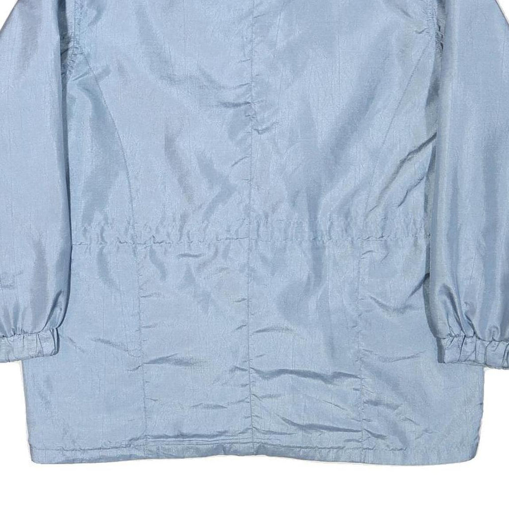 OUT BROOK Mens Blue Casual Jacket L Polyester Blend Plain Zip Comfortable Long