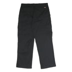 DICKIES Mens Polyester Blend Black Regular Cargo Trousers W34 L30 Utility
