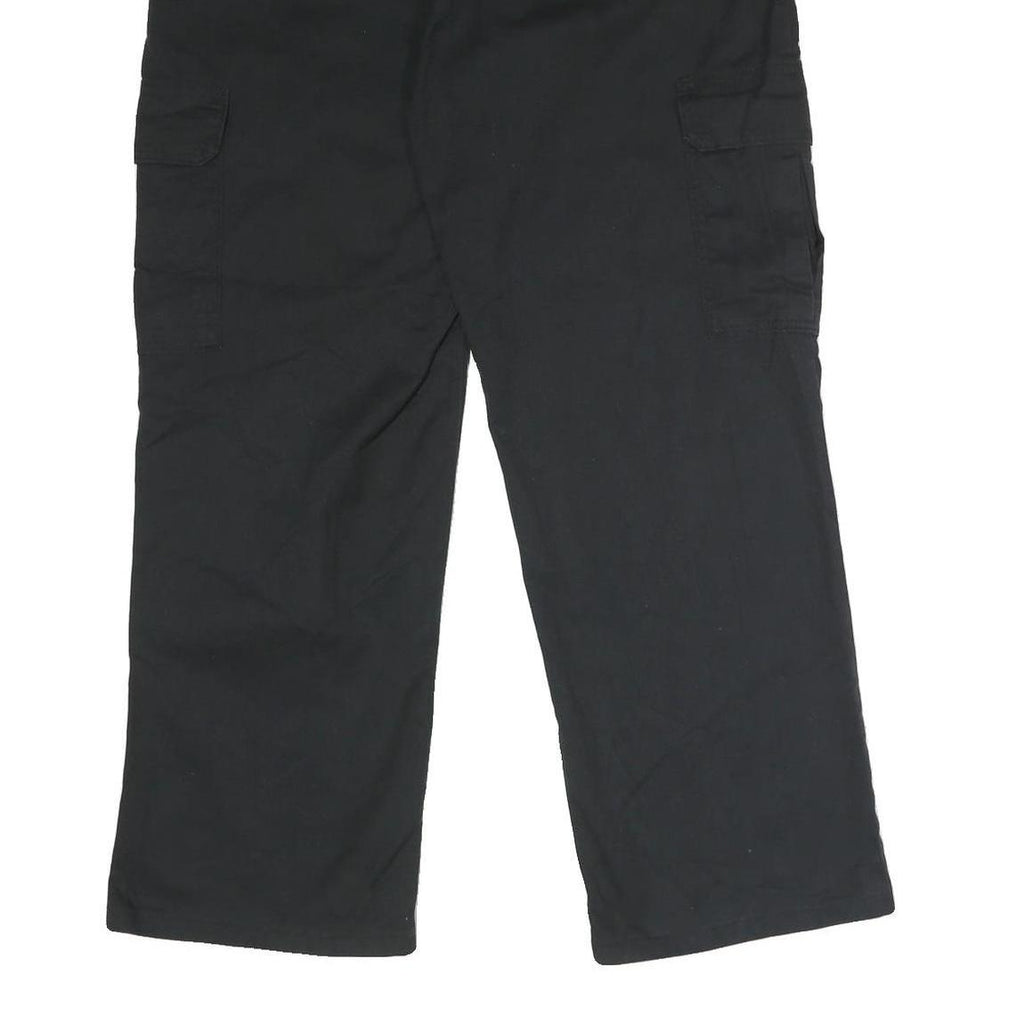 DICKIES Mens Polyester Blend Black Regular Cargo Trousers W34 L30 Utility