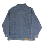 CHAPS Mens Blue Denim Button Jacket XL Cotton Classic Casual Outerwear