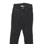 FELIX BUHLER Womens Jeans Black Slim Skinny Denim W24 L27 Stylish Zip Closure