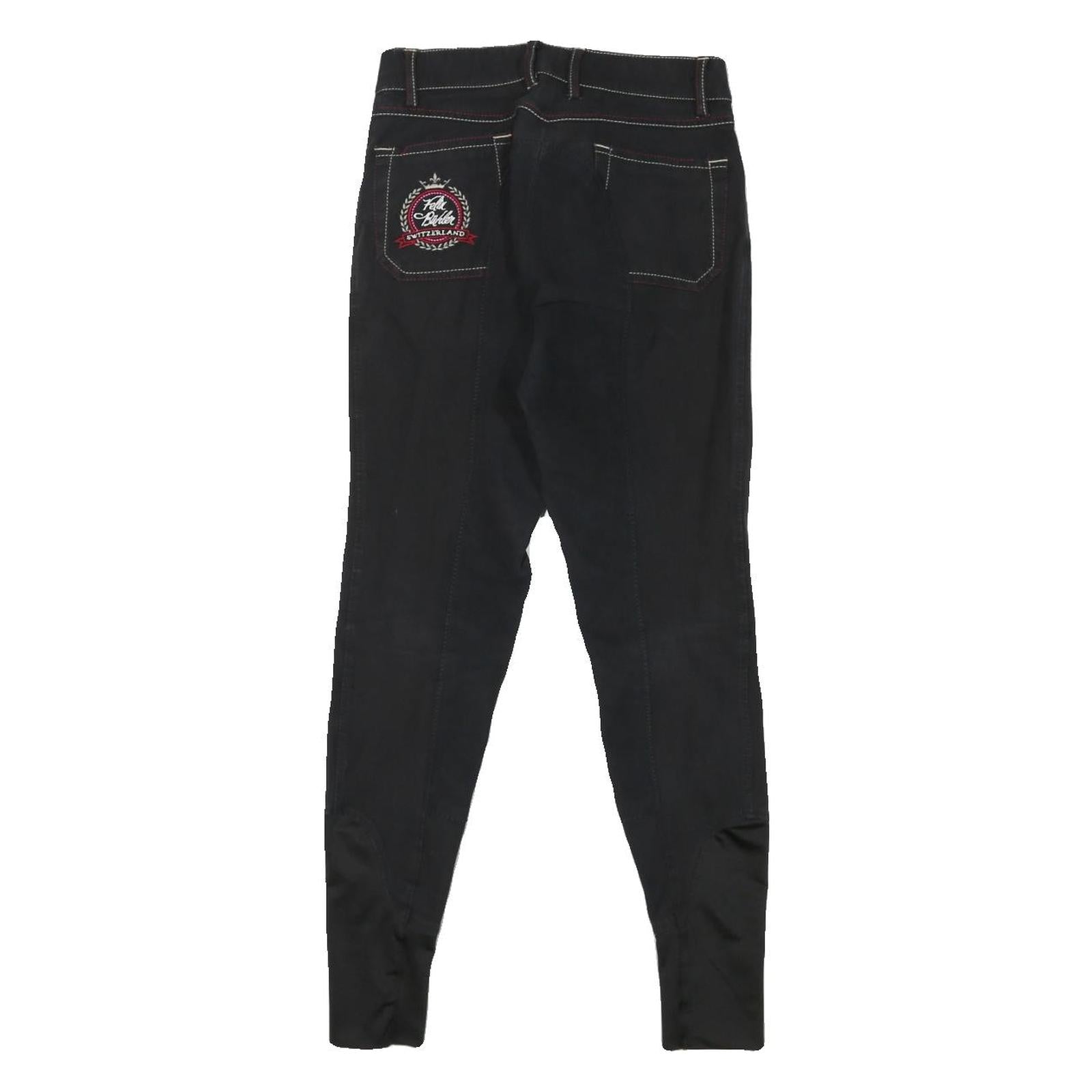 FELIX BUHLER Womens Jeans Black Slim Skinny Denim W24 L27 Stylish Zip Closure