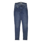 LEVI'S Womens Slim Blue Denim Jeans W24 L28 Classic Zip Pockets Skinny