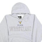 X GRAIN Mens Grey Hoodie XS Elks Wrestling Cotton Blend Pullover