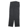 DICKIES Mens Regular Fit Black Cotton Blend Zip Trousers W28 L29 Workwear