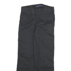 DICKIES Mens Regular Fit Black Cotton Blend Zip Trousers W28 L29 Workwear