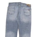DICKIES Mens Regular Blue Denim Light Wash Jeans W38 L27 Classic Zip Pockets