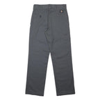 DICKIES Mens Polyester Blend Classic Grey Trousers W30 L31 Workwear Zip Closure