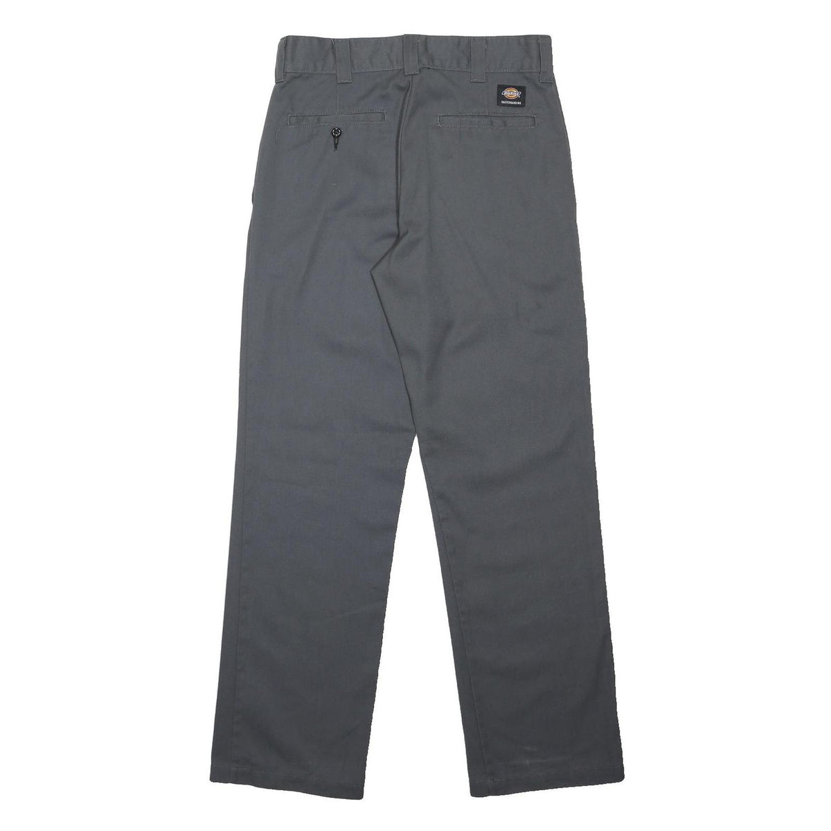 DICKIES Mens Polyester Blend Classic Grey Trousers W30 L31 Workwear Zip Closure
