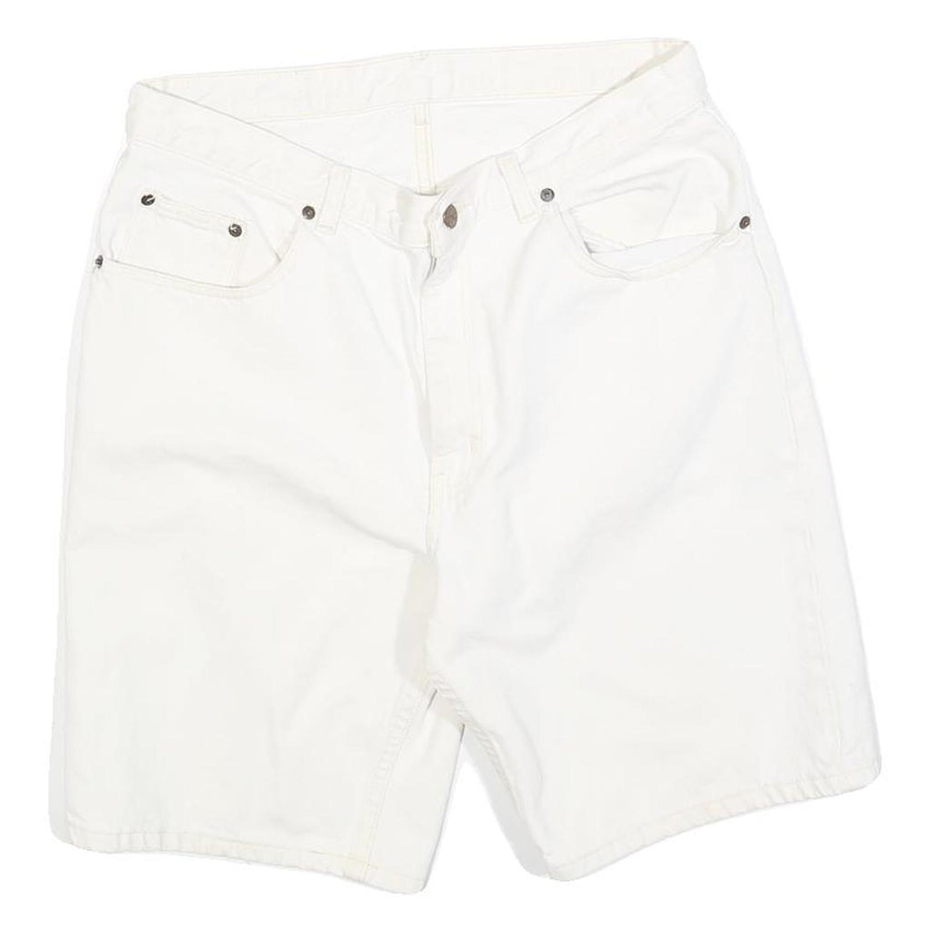 JH BREAKERS Mens White Casual Cotton Blend Shorts M W32 Comfortable Fit