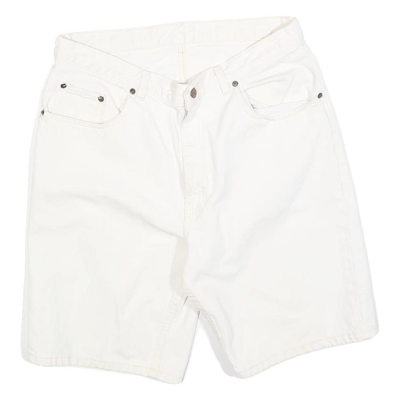 JH BREAKERS Mens White Casual Cotton Blend Shorts M W32 Comfortable Fit