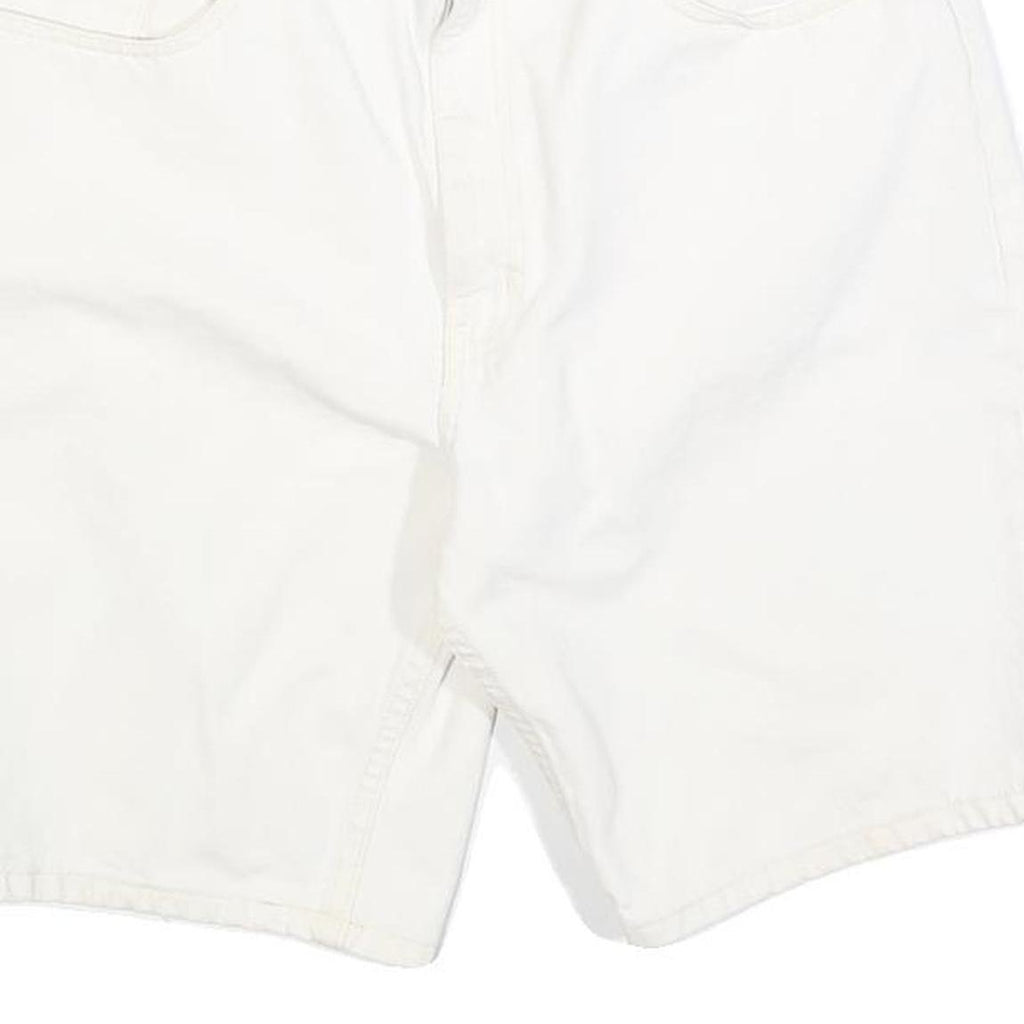 JH BREAKERS Mens White Casual Cotton Blend Shorts M W32 Comfortable Fit