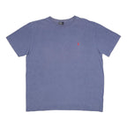 POLO RALPH LAUREN Mens Blue T-Shirt L Short Sleeve Crew Neck Classic Cotton