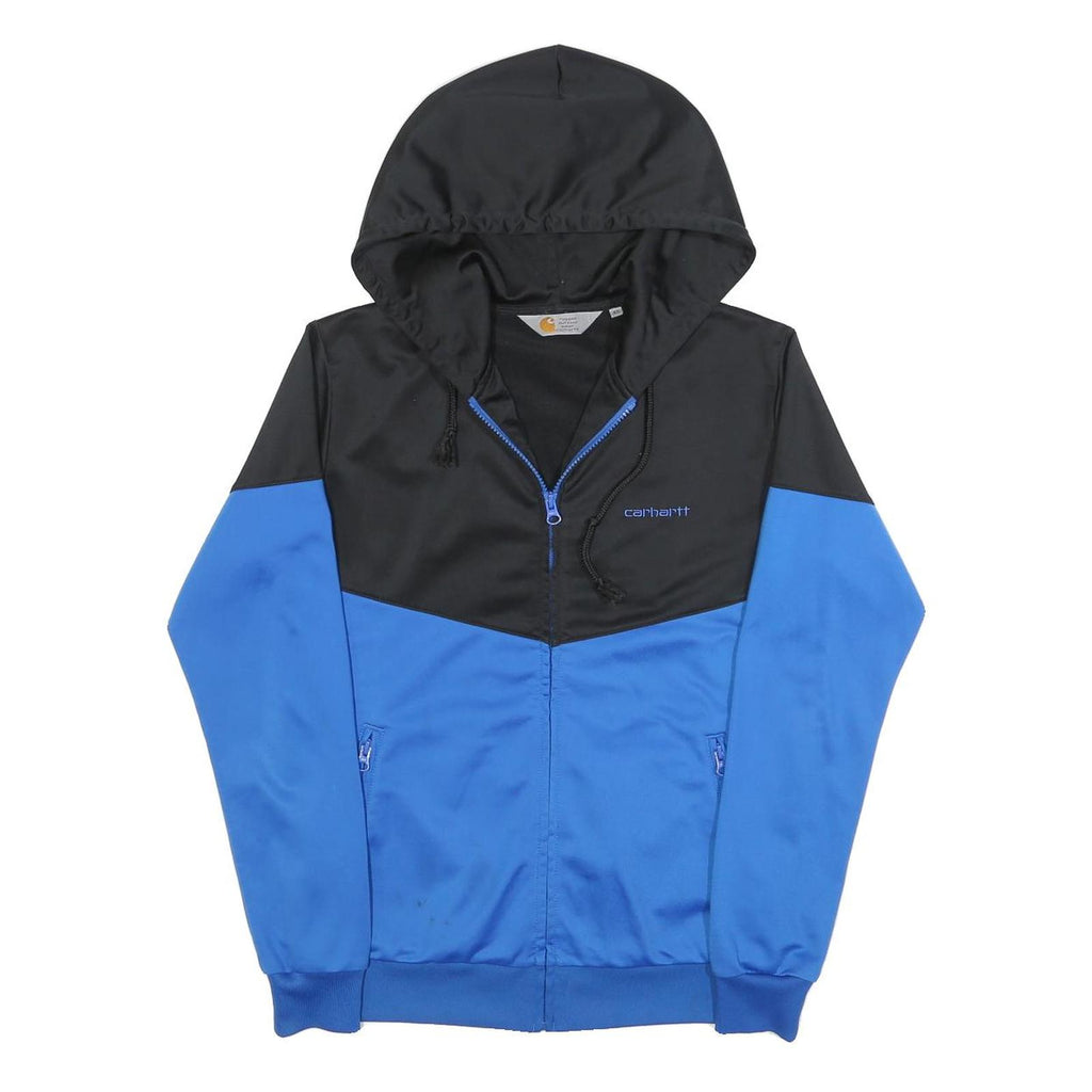 CARHARTT Mens Black & Blue Zip Up Hooded Jacket XS Polyester Casual Activewear