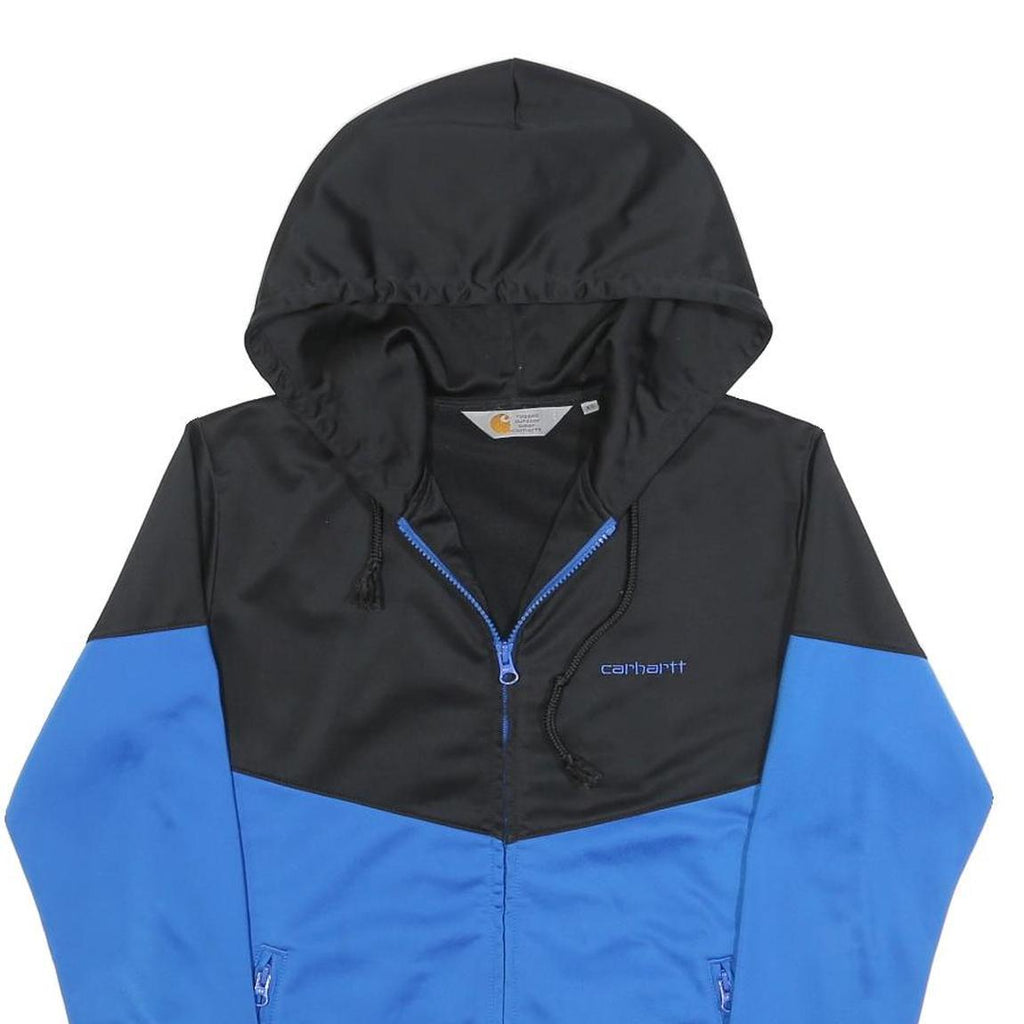 CARHARTT Mens Black & Blue Zip Up Hooded Jacket XS Polyester Casual Activewear