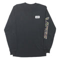 VANS Mens Black & Camouflage Print Long Sleeve Crew Neck Cotton T-Shirt S
