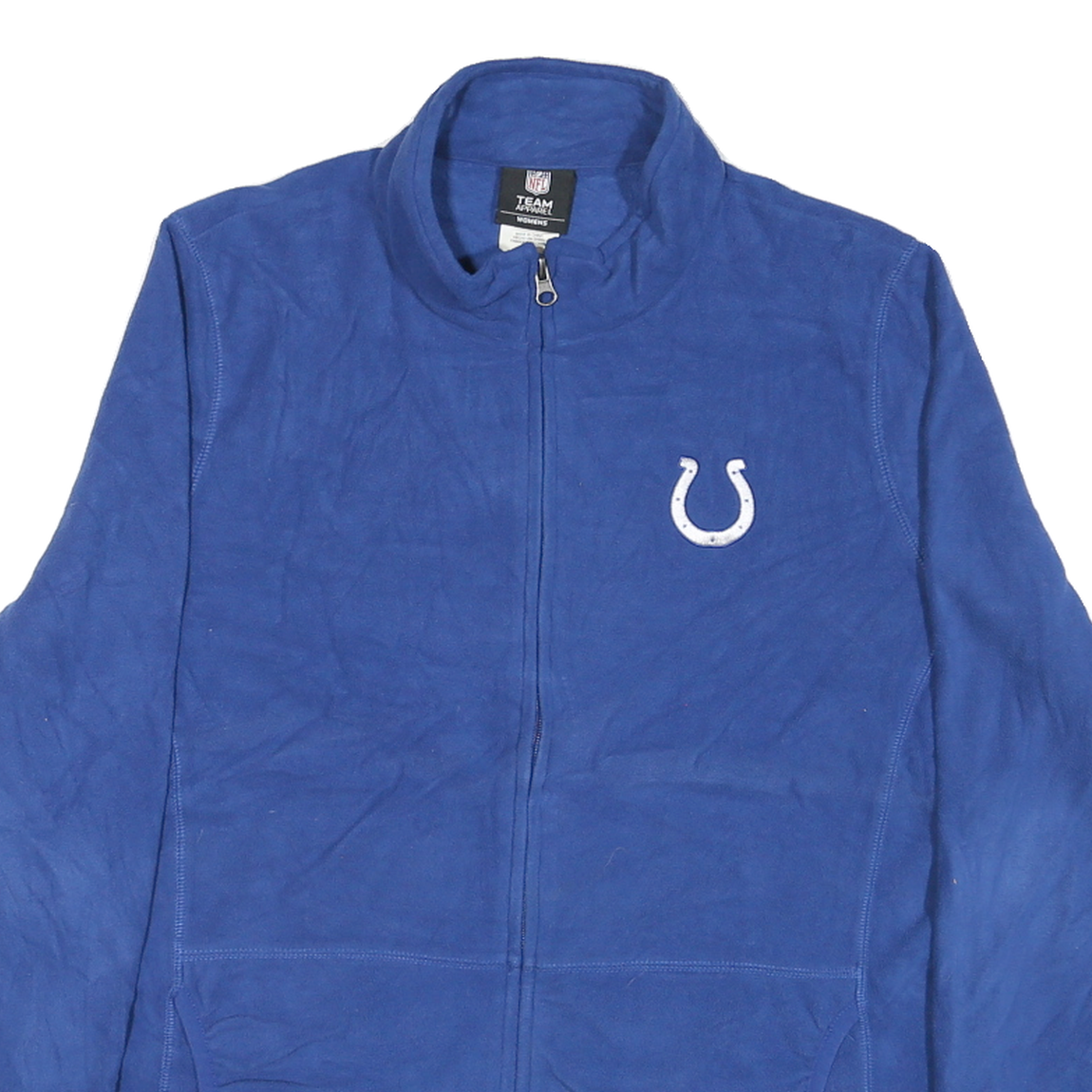 NFL Womens Blue Zip Up Jacket XL Polyester Blend Plain Casual Sports