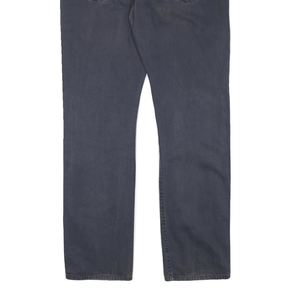 LEVI'S Mens Cotton Blend Blue Regular Straight Trousers W35 L33 Classic Zip