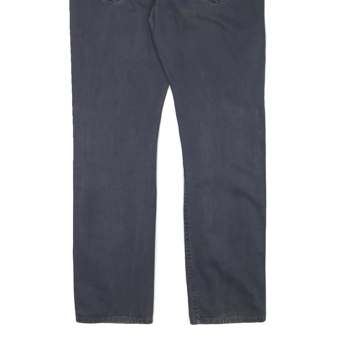 LEVI'S Mens Cotton Blend Blue Regular Straight Trousers W35 L33 Classic Zip