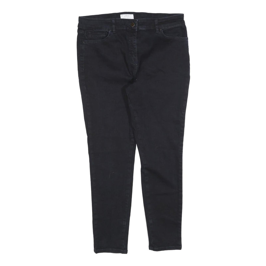 COAST Womens Slim Black Cotton Denim Jeans W32 L27 Zip