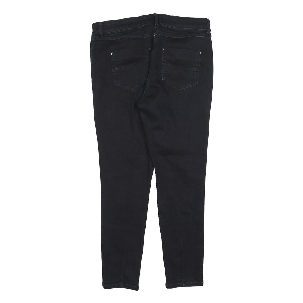 COAST Womens Slim Black Cotton Denim Jeans W32 L27 Zip