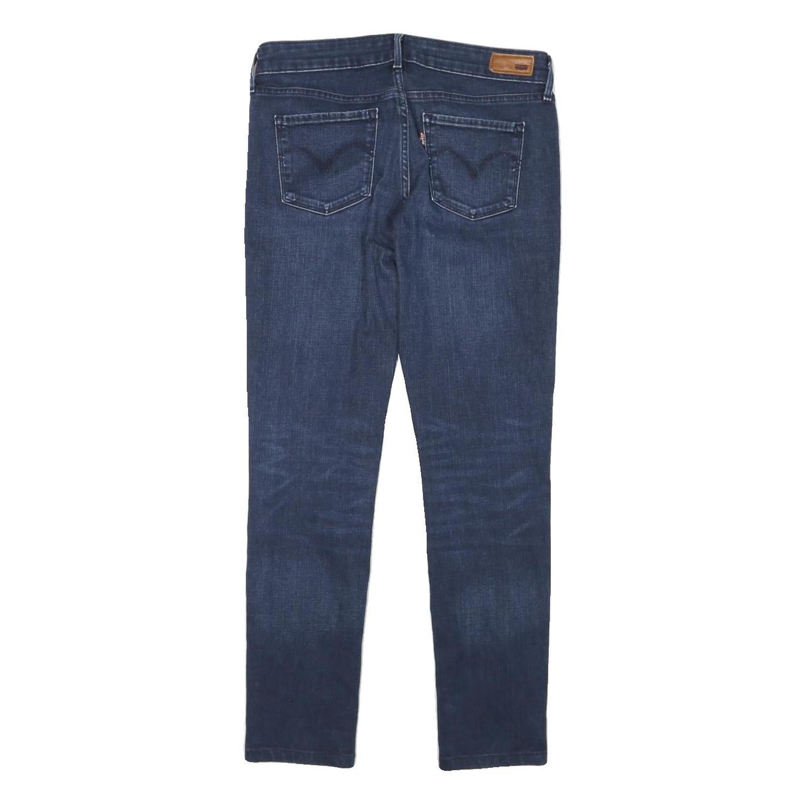 LEVI'S Womens Slim Blue Denim Slim Jeans Cotton Blend W28 L27 Classic Zip
