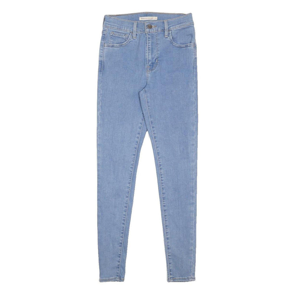 LEVI'S 720 Womens Jeans Blue Slim Skinny Denim Light W24 L27 Zip Cotton Blend