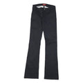 DICKIES Womens Regular Fit Black Trousers W25 L31 Cotton Blend Zip Closure