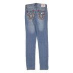 TRUE RELIGION Womens Slim Jeans Blue Denim W27 L30 Classic Zip Casual Stylish