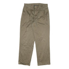 NAUTICA Mens Relaxed Beige Cotton Blend Trousers W34 L32 Zip Classic Straight