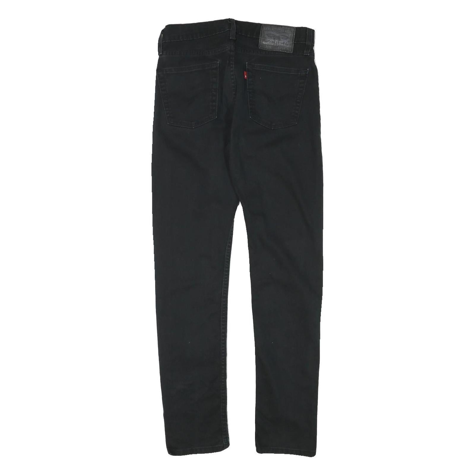 LEVI'S Mens Jeans Black Slim Skinny Denim W29 L29 Classic Cotton Blend Zip