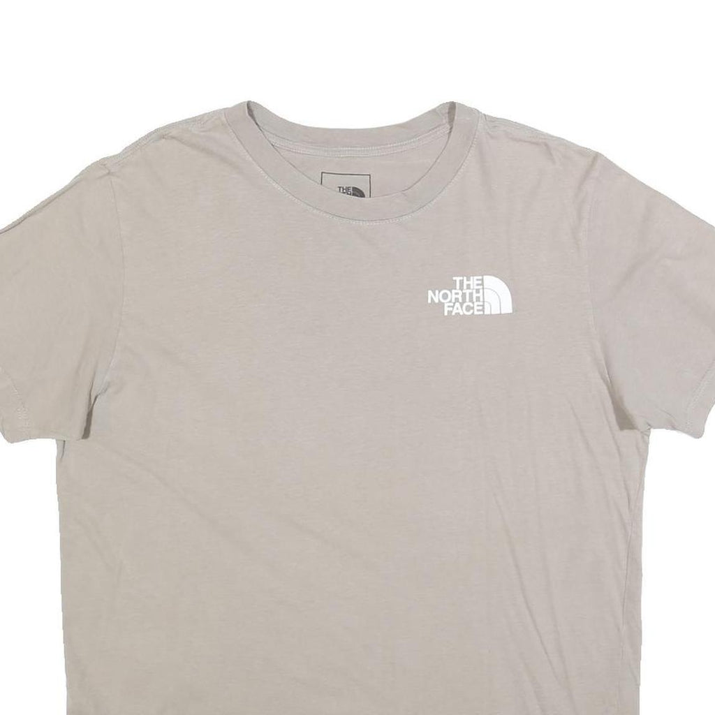 THE NORTH FACE Mens Beige Cotton Blend Graphic T-Shirt L Short Sleeve Crew Neck